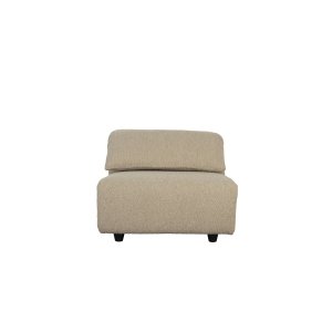 ZUIVER Wings Loveseat, med vikbart nackstöd - karamellbrun polyester och plast