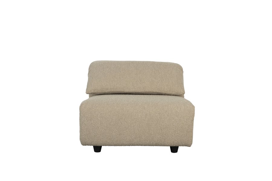 ZUIVER Wings Loveseat, med sammenleggbar hodesttte - karamellbrun polyester og plast