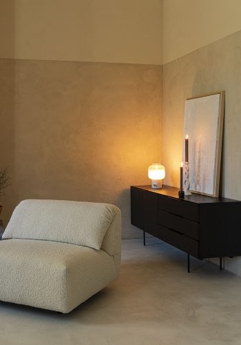 ZUIVER Wings Loveseat, med sammenleggbar hodesttte - karamellbrun polyester og plast