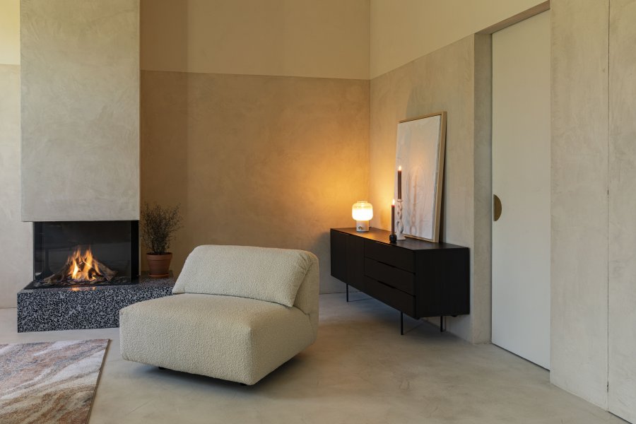 ZUIVER Wings Loveseat, med sammenleggbar hodesttte - karamellbrun polyester og plast