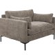 ZUIVER Summer Love Seat, med armlener - kaffe polyester og stl