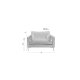 ZUIVER Summer Love Seat, med armlener - kaffe polyester og stl