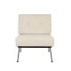 ZUIVER Bowie loungestol - beige polyester og stl