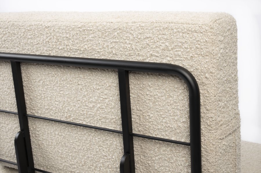 ZUIVER Bowie loungestol - beige polyester og stl