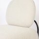 WHITE LABEL LIVING Polly loungestol - elfenben teddystoff og strykejern