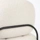 WHITE LABEL LIVING Polly loungestol - elfenben teddystoff og strykejern