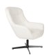 WHITE LABEL LIVING Yuki loungestol, med armlener - off-white stoff