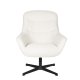 WHITE LABEL LIVING Yuki loungestol, med armlener - off-white stoff