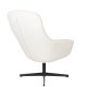 WHITE LABEL LIVING Yuki loungestol, med armlener - off-white stoff