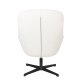 WHITE LABEL LIVING Yuki loungestol, med armlener - off-white stoff