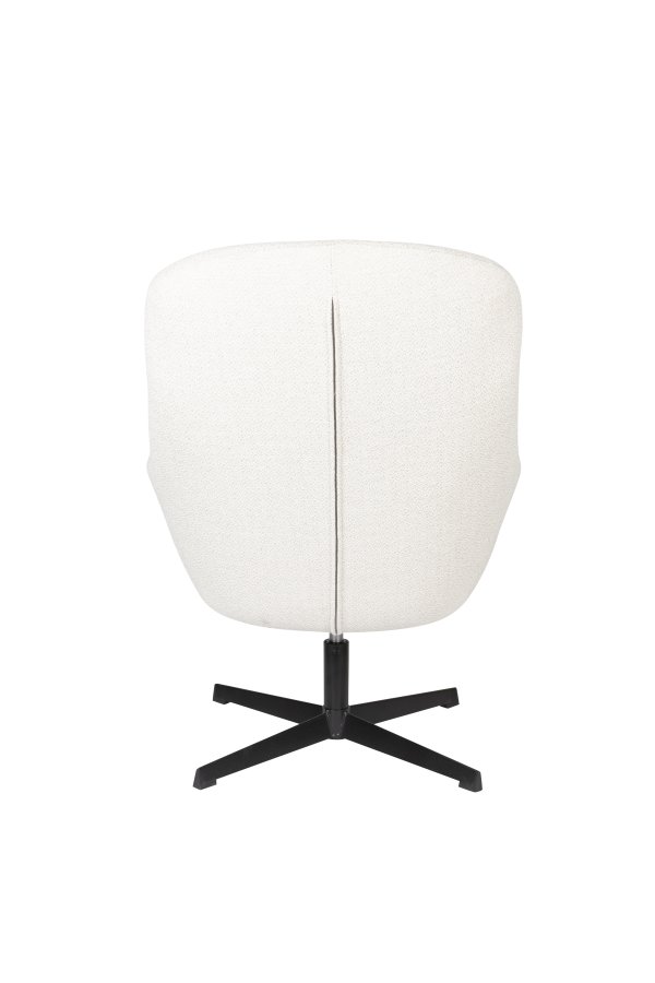 WHITE LABEL LIVING Yuki loungestol, med armlener - off-white stoff