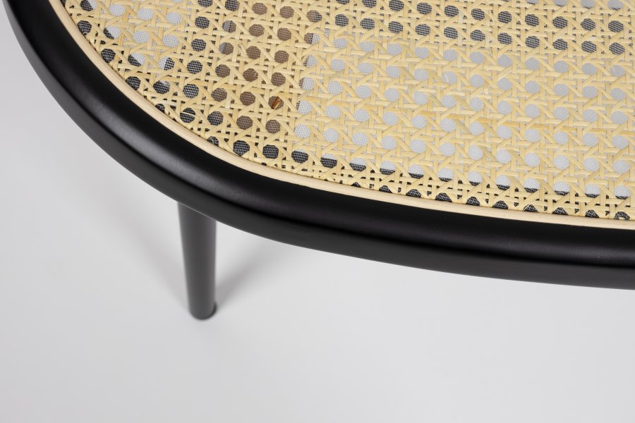 ZUIVER Spike loungestol - naturlig rotting og sort stl