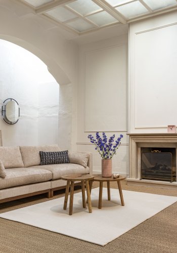 ZUIVER Spike loungestol - naturlig rotting og sort stl