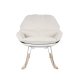 WHITE LABEL LIVING Rocky gyngestol - off-white teddystoff og stl