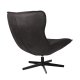 WHITE LABEL LIVING John svingstol - antrasittgrtt kunstskinn og metall