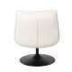 WHITE LABEL LIVING Jax loungestol - off-white bouclé og metall