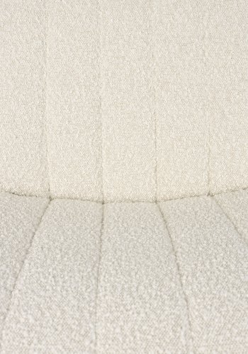 WHITE LABEL LIVING Jax loungestol - off-white bouclé og metall