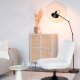 WHITE LABEL LIVING Jax loungestol - off-white bouclé og metall
