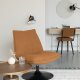 WHITE LABEL LIVING Jax loungestol - oker bouclé og metall