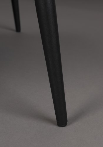 DUTCHBONE Kate Loungesessel, mit Armlehnen – beigefarbenes Bouclé-Polyester und schwarzes Eisen