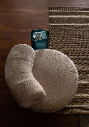 DUTCHBONE Tilbury Drehstuhl - beige Polyester und Metall