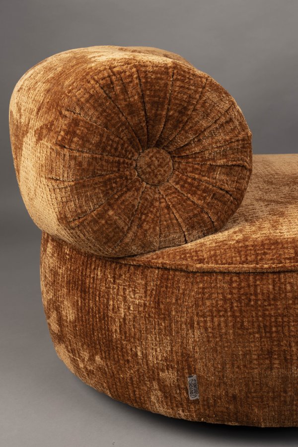 DUTCHBONE Tilbury svingstol - brent oransje polyester og metall