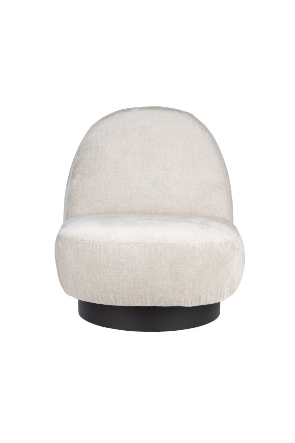 ZUIVER Eden svingstol - ekte polyester og sort stl