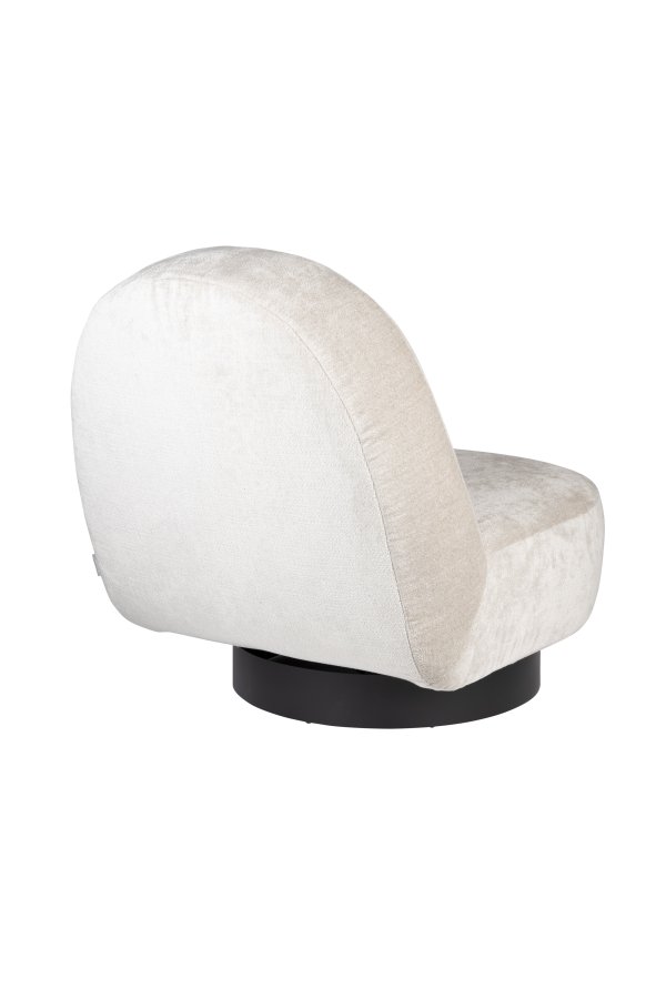 ZUIVER Eden svingstol - ekte polyester og sort stl