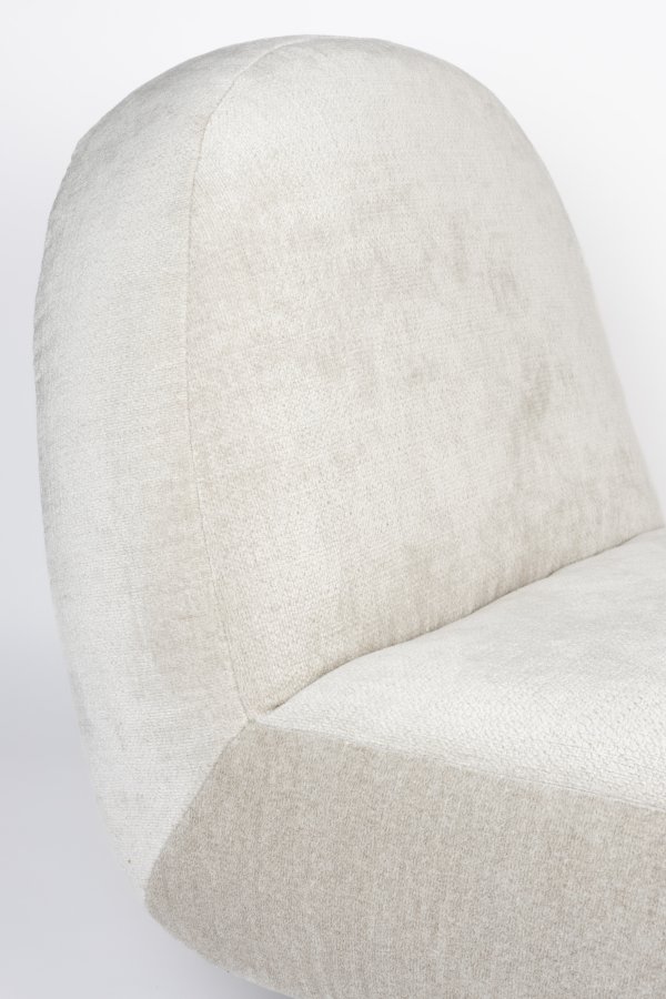 ZUIVER Eden svingstol - ekte polyester og sort stl