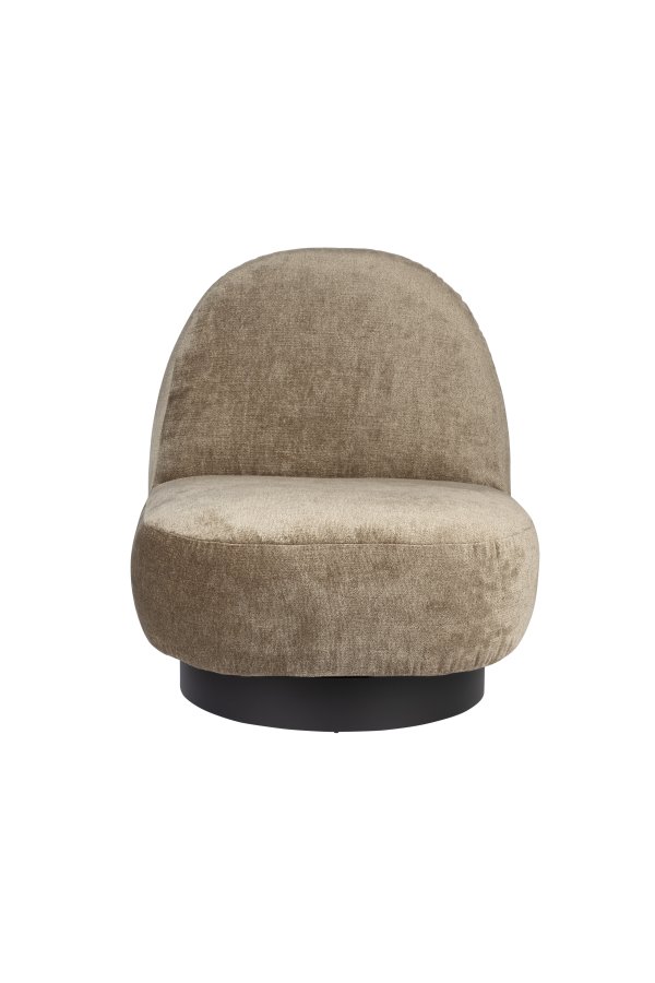 ZUIVER Eden svingstol - mosegrnn polyester og sort stl