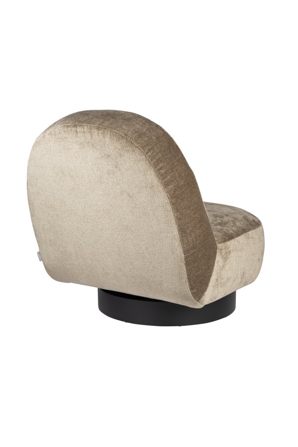 ZUIVER Eden svingstol - mosegrnn polyester og sort stl