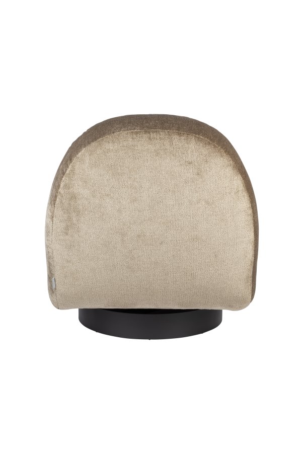 ZUIVER Eden svingstol - mosegrnn polyester og sort stl