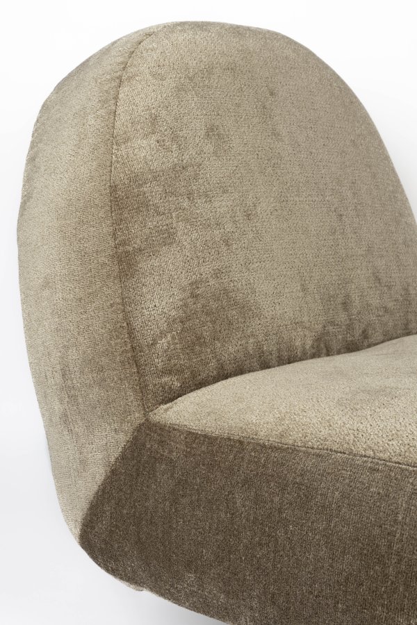 ZUIVER Eden svingstol - mosegrnn polyester og sort stl