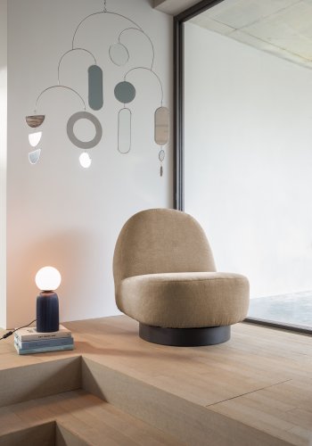 ZUIVER Eden svingstol - mosegrnn polyester og sort stl