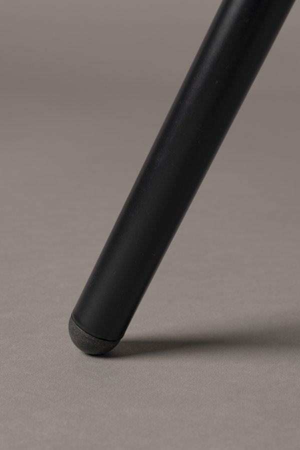 DUTCHBONE Rodin lenestol - gr polyester, valnttfarget ask og svart metall