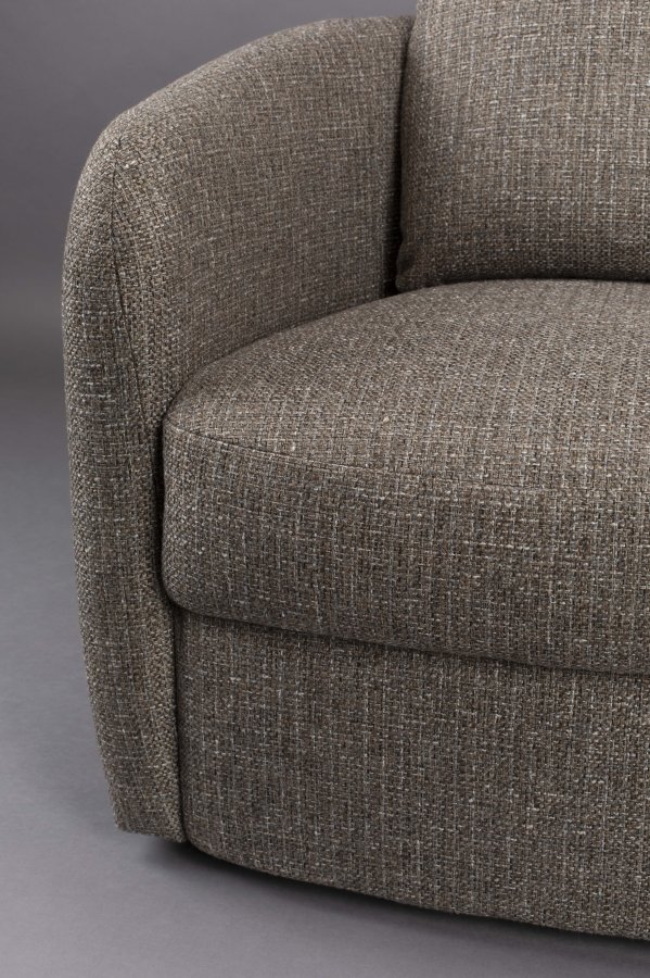 DUTCHBONE Boho Loungesessel, mit Armlehnen – graues Acryl/Polyester