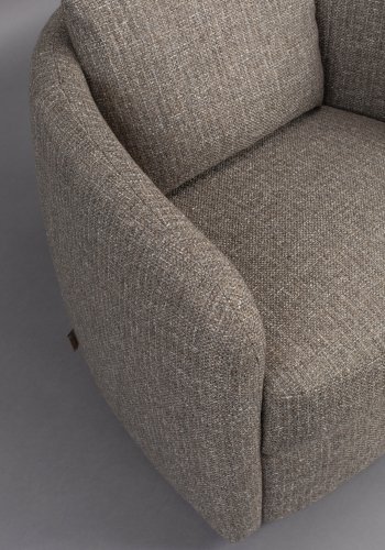 DUTCHBONE Boho Loungesessel, mit Armlehnen – graues Acryl/Polyester