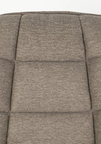 WHITE LABEL LIVING Komfortabel Thomas loungestol, med armlener - brunt stoff og metall