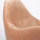 ZUIVER Friuli lenestol - rosa/beige polyester og beige stl
