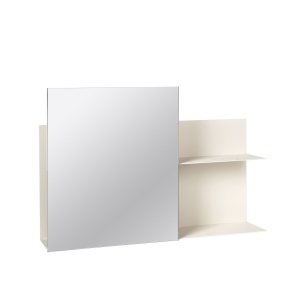 BROSTE COPENHAGEN Svante vegghylle, m. speil - speilglass og jern