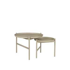 BROSTE COPENHAGEN Turner insatsbord, runda - beige järn (70)