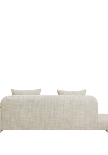 BROSTE COPENHAGEN Bay Chaiselongue, rechte Seite – hellbeiger Stoff