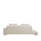 BROSTE COPENHAGEN Bay Chaiselongue, rechte Seite – hellbeiger Stoff