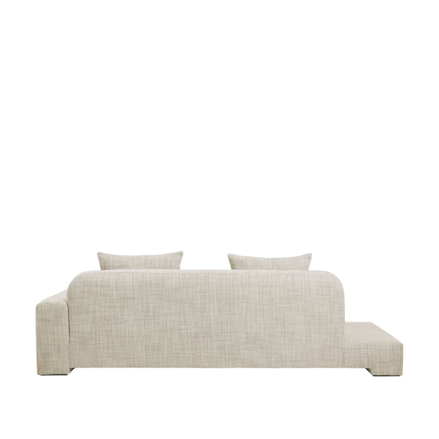 BROSTE COPENHAGEN Bay Chaiselongue, rechte Seite – hellbeiger Stoff