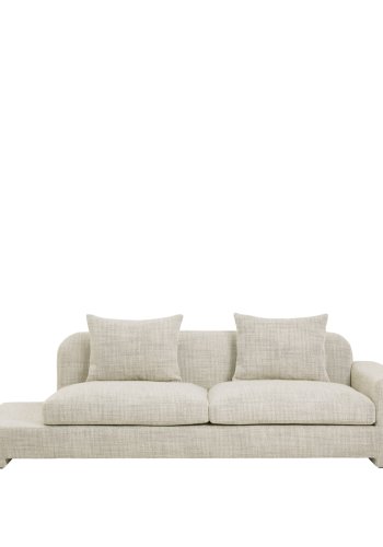 BROSTE COPENHAGEN Bay Chaiselongue, rechte Seite – hellbeiger Stoff