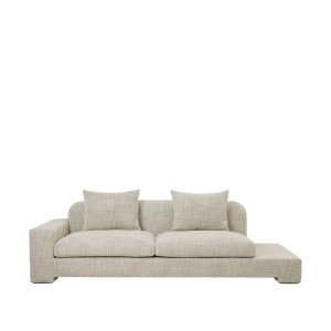 BROSTE COPENHAGEN Bay sjeselong, venstre side - lys beige stoff