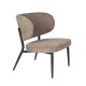 WHITE LABEL LIVING Sanne loungestol - brunt stoff og stl