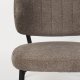 WHITE LABEL LIVING Sanne loungestol - brunt stoff og stl