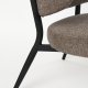 WHITE LABEL LIVING Sanne loungestol - brunt stoff og stl