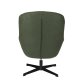 WHITE LABEL LIVING Yuki svingstol, med armlener - grnt stoff og stl
